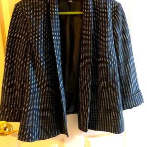 Kasper Casual Blazer Blk & Multi sz 16